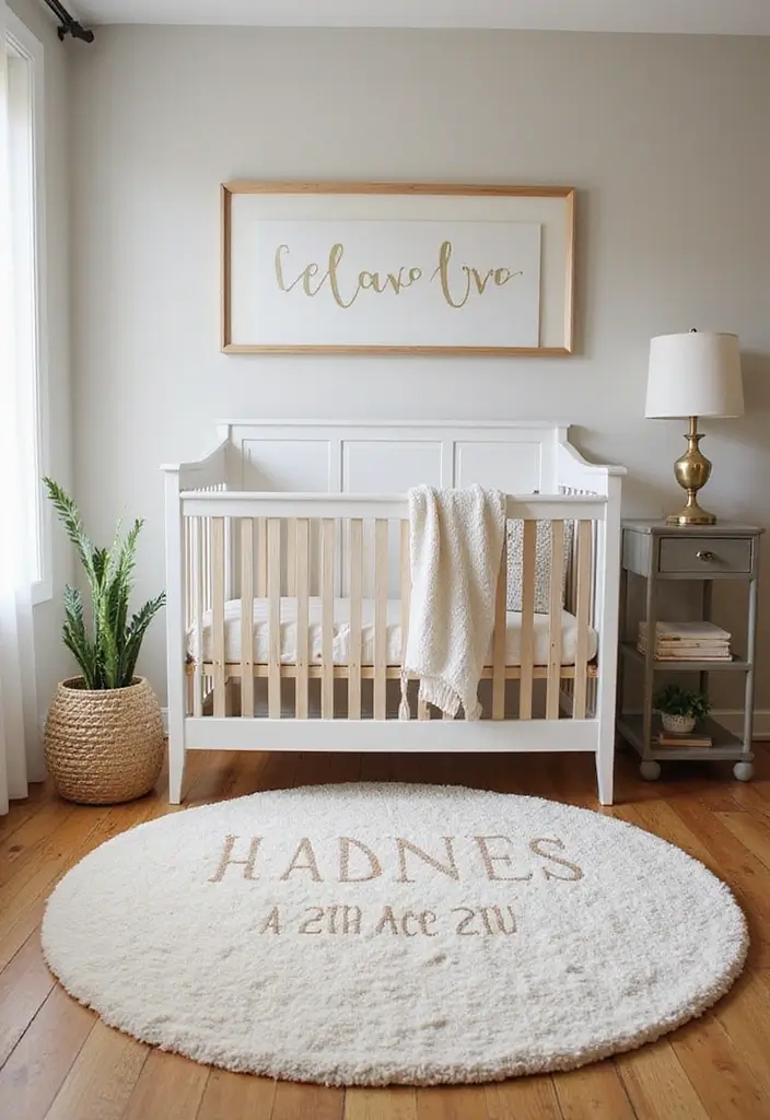 27 Rugs in Nursery Inspirations That Pull the Room Together 25 27 Rugs in Nursery Inspirations That Pull the Room Together - 25. Personalized Family Rounds