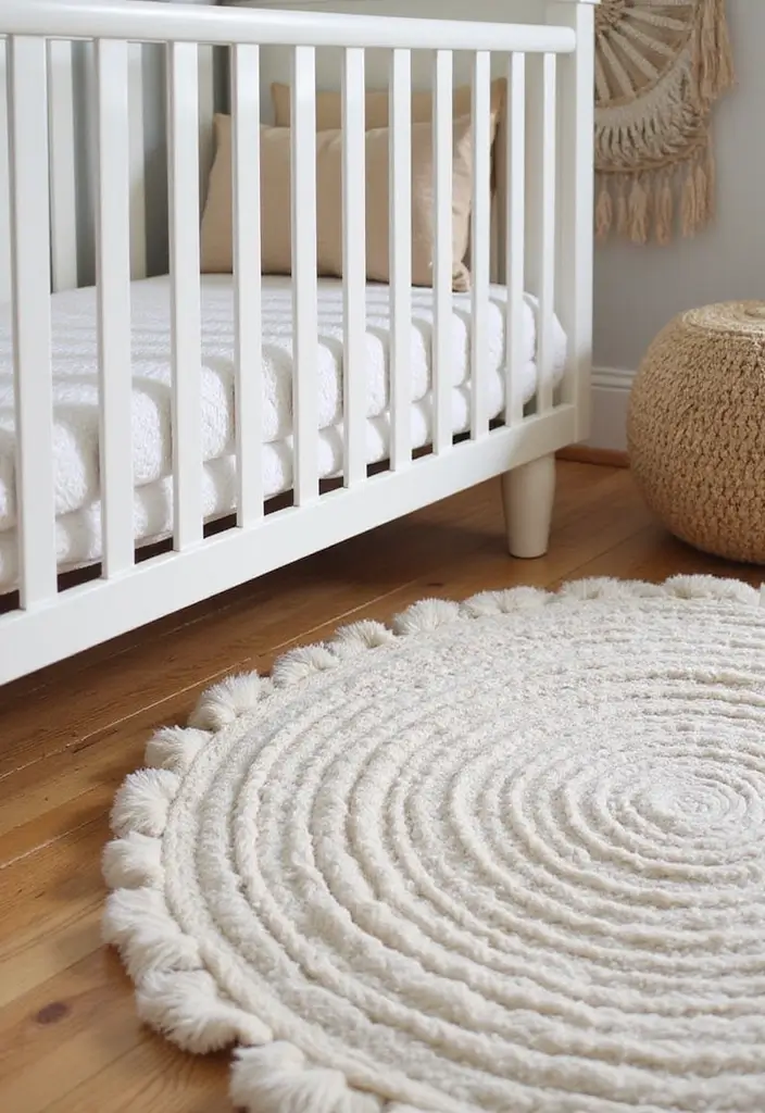 27 Rugs in Nursery Inspirations That Pull the Room Together 7 27 Rugs in Nursery Inspirations That Pull the Room Together - 7. Organic Cotton Comfort