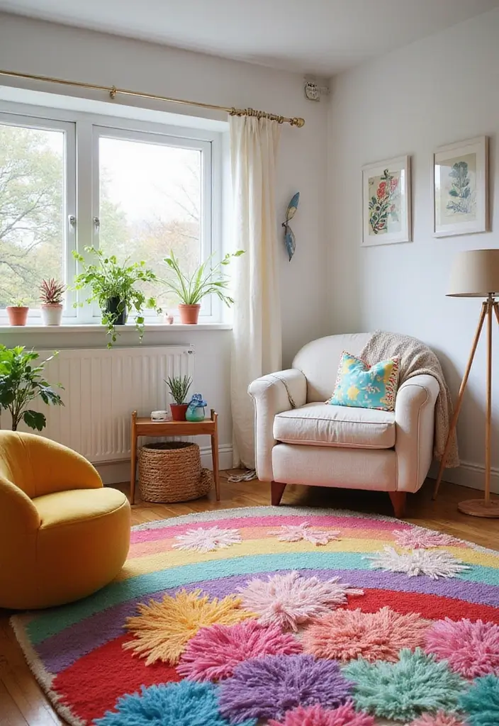 27 Rugs in Nursery Inspirations That Pull the Room Together 8 27 Rugs in Nursery Inspirations That Pull the Room Together - 8. Colorful Area Rugs