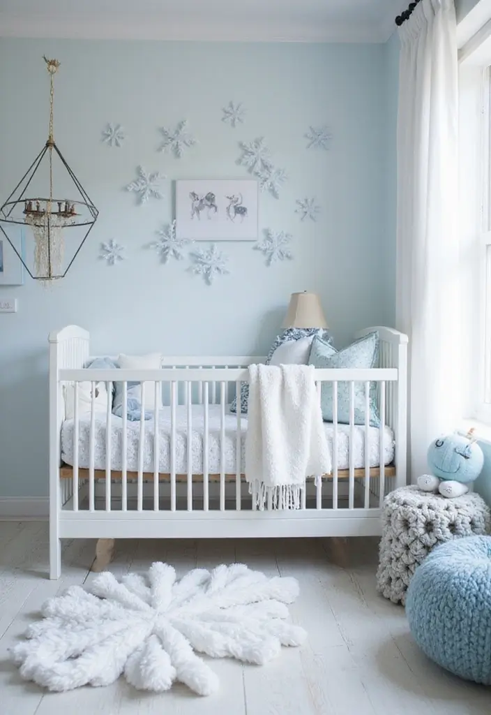27 Sims 4 Nursery Ideas That You Can Copy in Real Life 17 27 Sims 4 Nursery Ideas That You Can Copy in Real Life - 17. Snowy Winter Wonderland