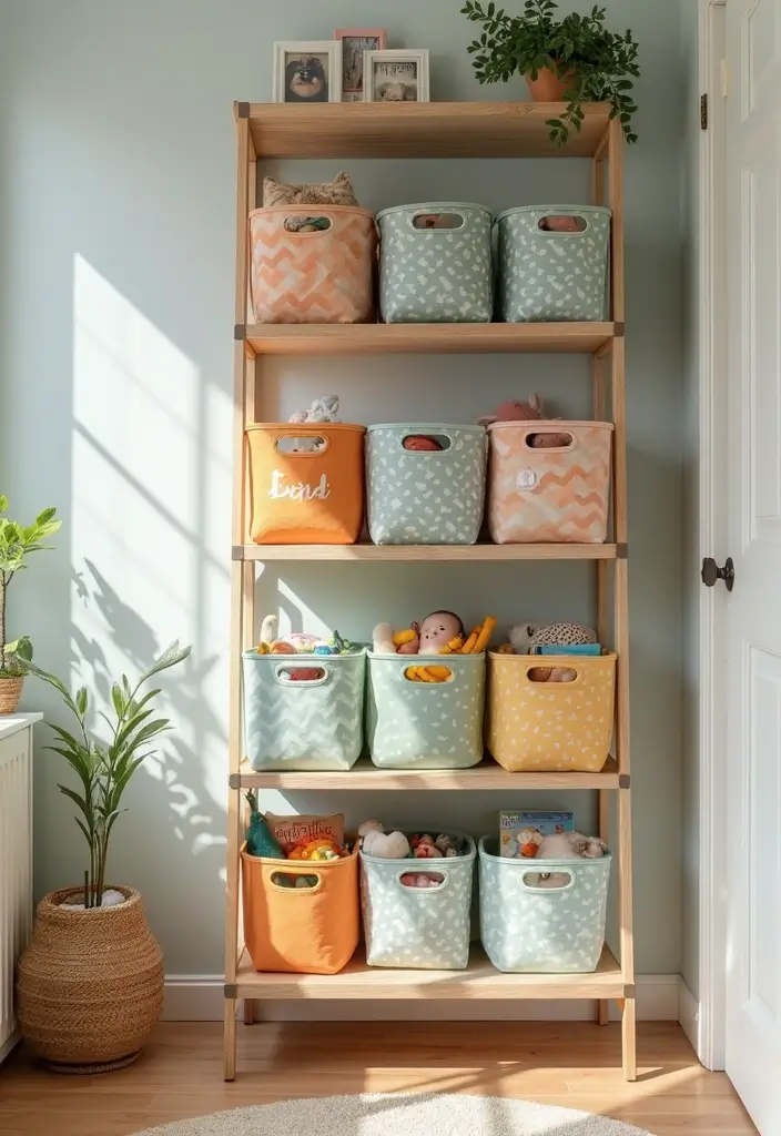 28 Closet Nursery Setups That Save Space Brilliantly 1 28 Closet Nursery Setups That Save Space Brilliantly - 1. Vertical Shelving Wonders