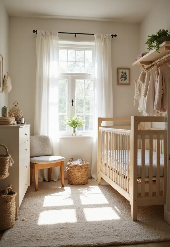 28 Closet Nursery Setups That Save Space Brilliantly 20 28 Closet Nursery Setups That Save Space Brilliantly - 20. Sunlight-Friendly Closet