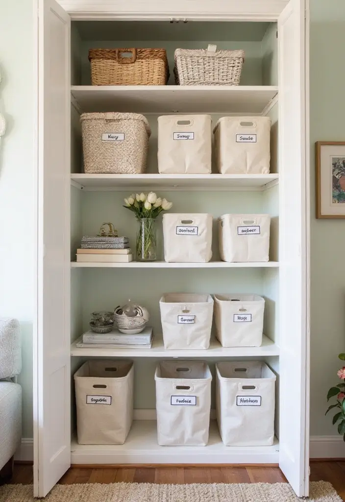 28 Closet Nursery Setups That Save Space Brilliantly 26 28 Closet Nursery Setups That Save Space Brilliantly - 26. Seasonal Storage Solutions