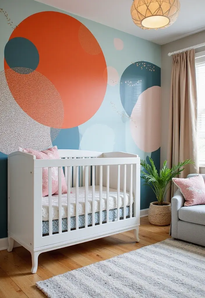 28 Modern Nursery Ideas That Feel Stylish and Fresh - 11. Bold Accent Walls