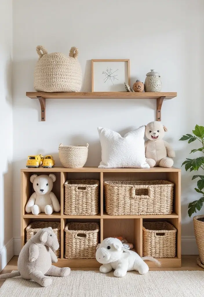 28 Modern Nursery Ideas That Feel Stylish and Fresh - 14. Sustainable Toy Storage