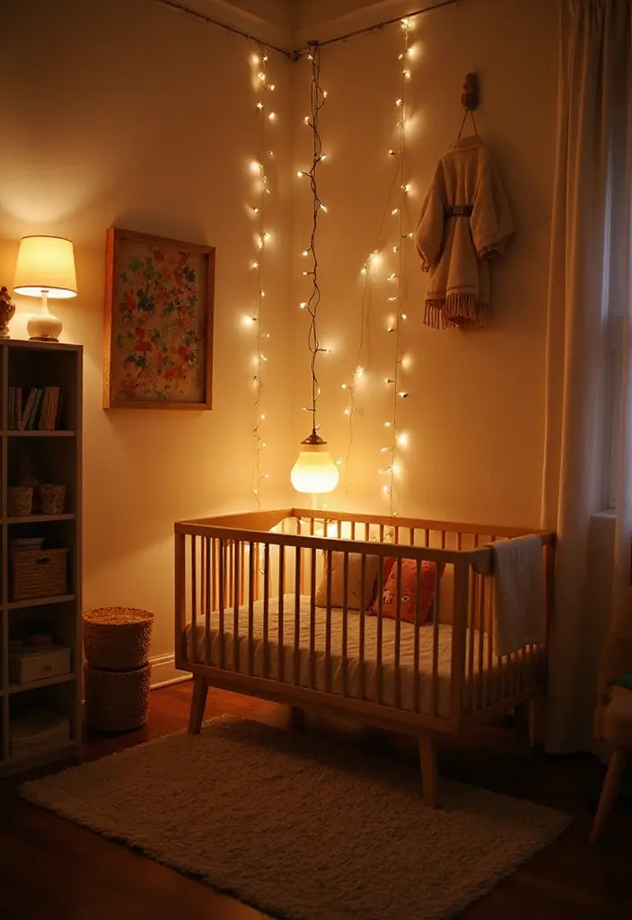 28 Modern Nursery Ideas That Feel Stylish and Fresh - 15. Soft Lighting Options
