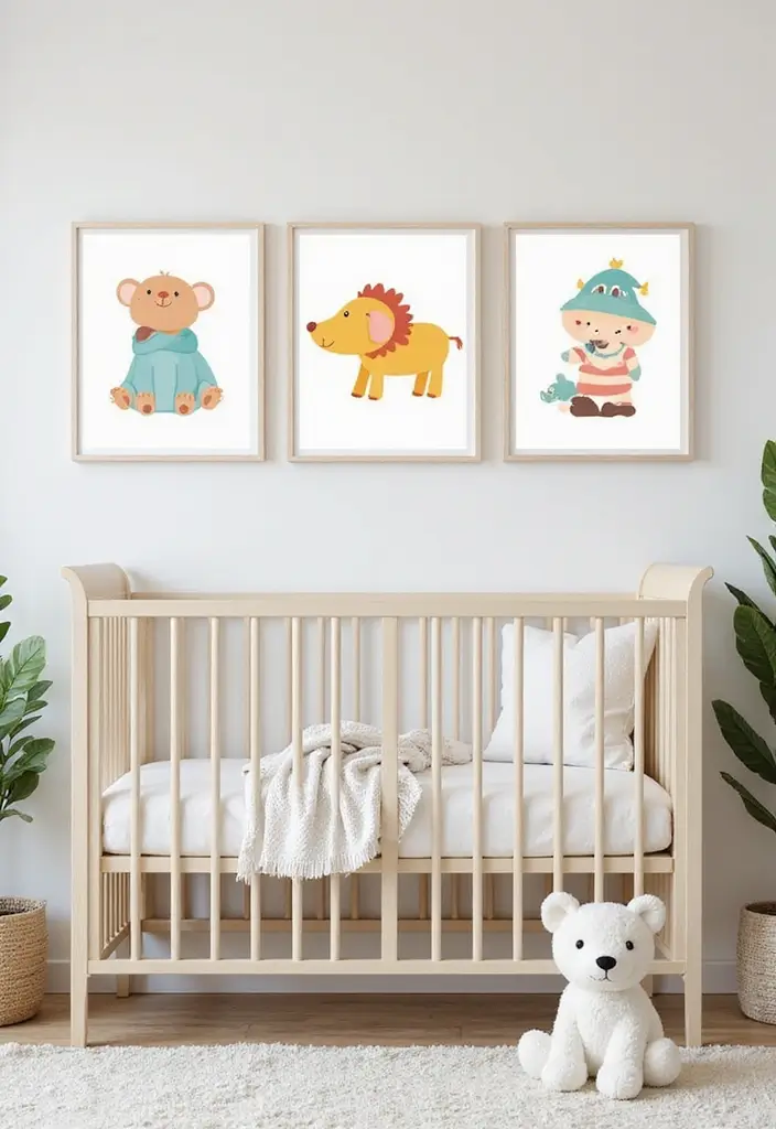 28 Modern Nursery Ideas That Feel Stylish and Fresh - 23. Creative Wall Art
