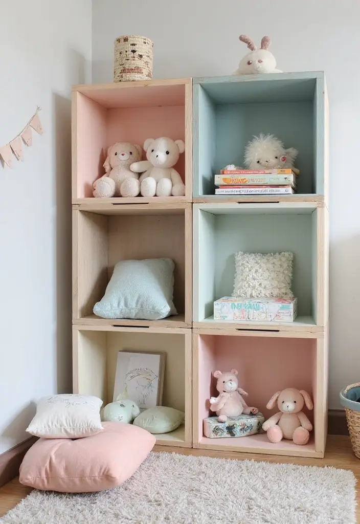 28 Nursery Bookshelf Designs That Encourage Early Reading 1 28 Nursery Bookshelf Designs That Encourage Early Reading - 1. Upcycled Crate Bookshelf