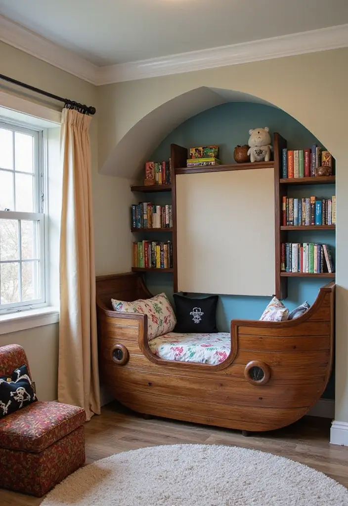 28 Nursery Bookshelf Designs That Encourage Early Reading 13 28 Nursery Bookshelf Designs That Encourage Early Reading - 13. Themed Book Nook