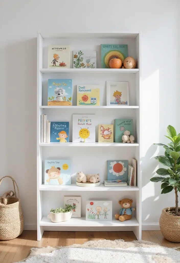 28 Nursery Bookshelf Designs That Encourage Early Reading 28 28 Nursery Bookshelf Designs That Encourage Early Reading - 28. Minimalist Bookshelf