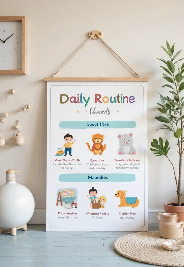 28 Nursery Organization Hacks Every Parent Should Know - 22. Create a Daily Routine Chart