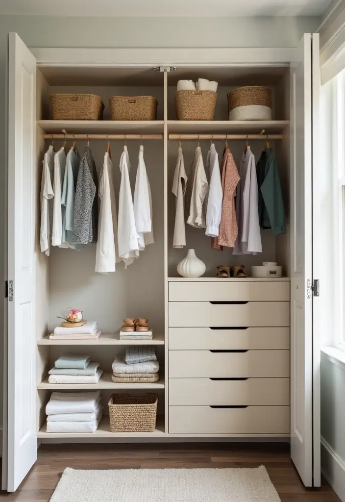 28 Nursery Organization Hacks Every Parent Should Know - 28. Smart Closet Organizers