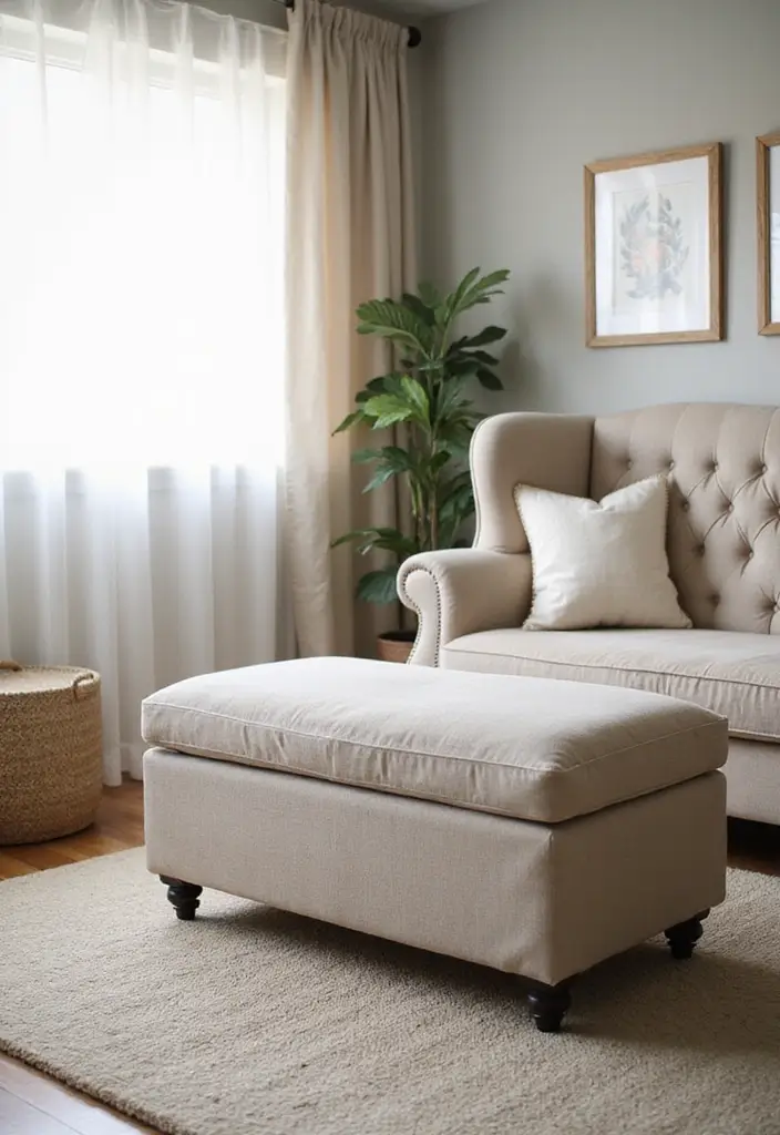 28 Nursery Organization Hacks Every Parent Should Know - 6. Stylish Storage Ottomans