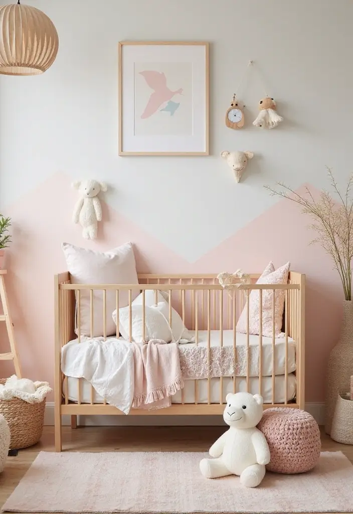 28 Nursery Room Inspirations Parents Are Loving Right Now 13 28 Nursery Room Inspirations Parents Are Loving Right Now - 13. Playful Pastels