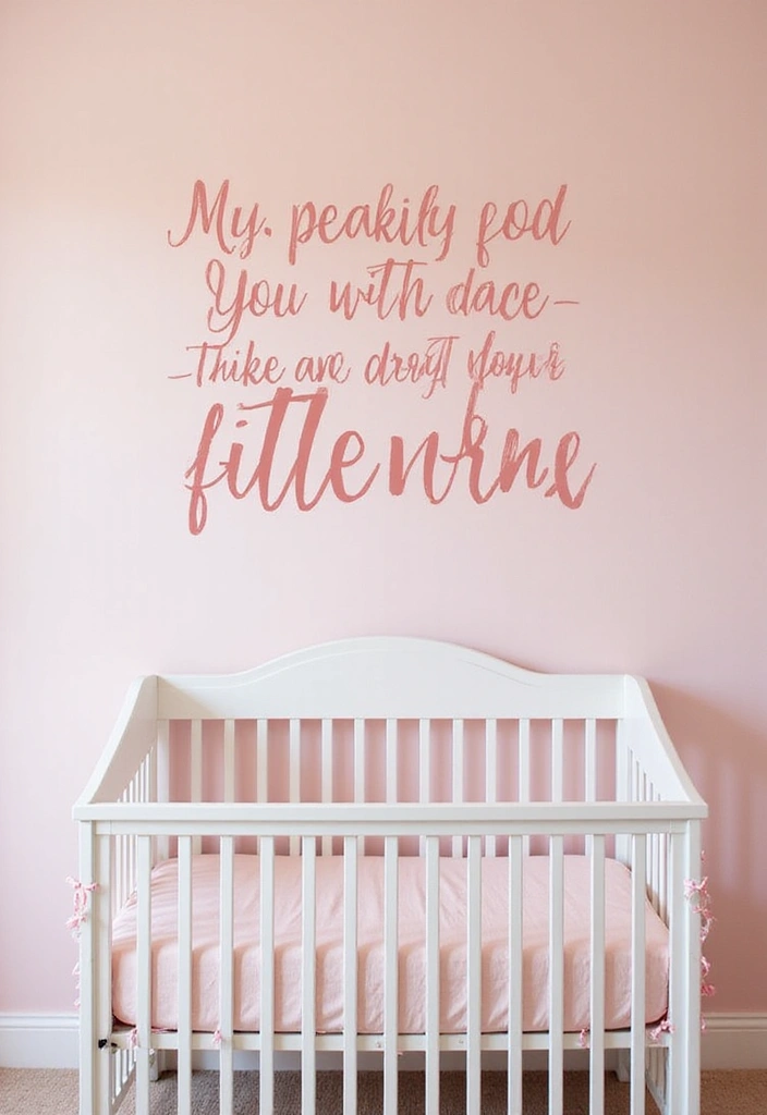 28 Pink Nursery Inspirations That Stay Sweet and Timeless 15 28 Pink Nursery Inspirations That Stay Sweet and Timeless - 15. Elegant Typography