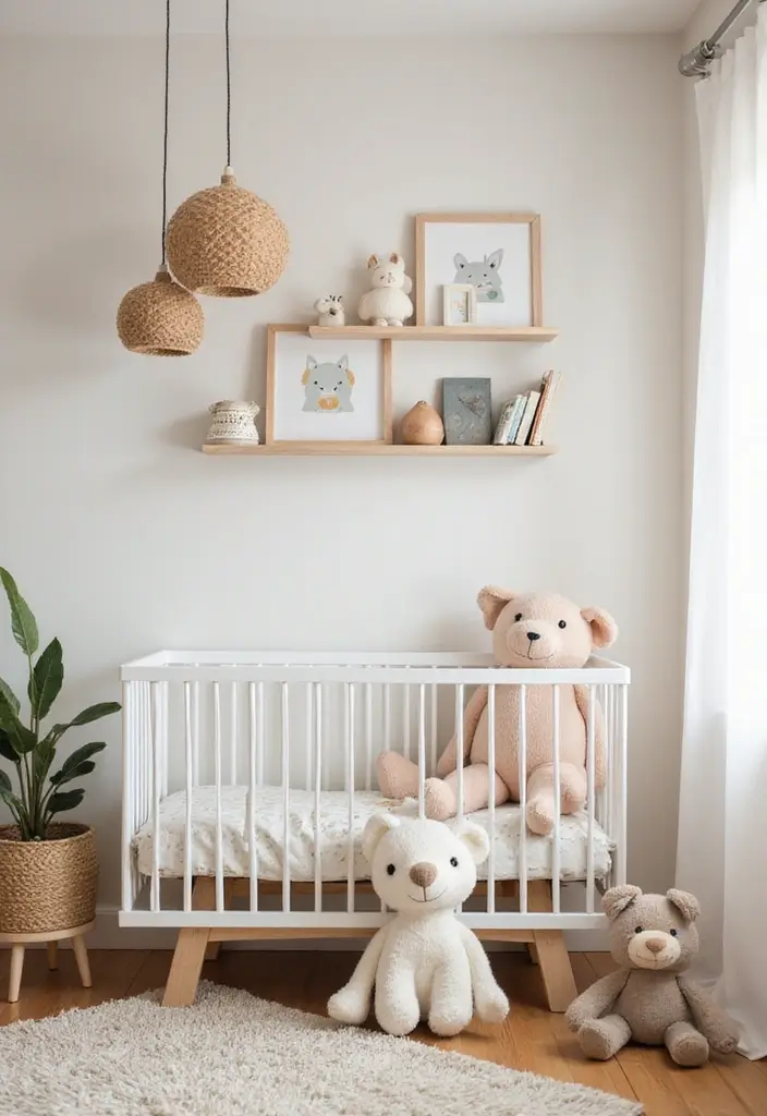 28 Pink Nursery Inspirations That Stay Sweet and Timeless 17 28 Pink Nursery Inspirations That Stay Sweet and Timeless - 17. Playful Animal Friends