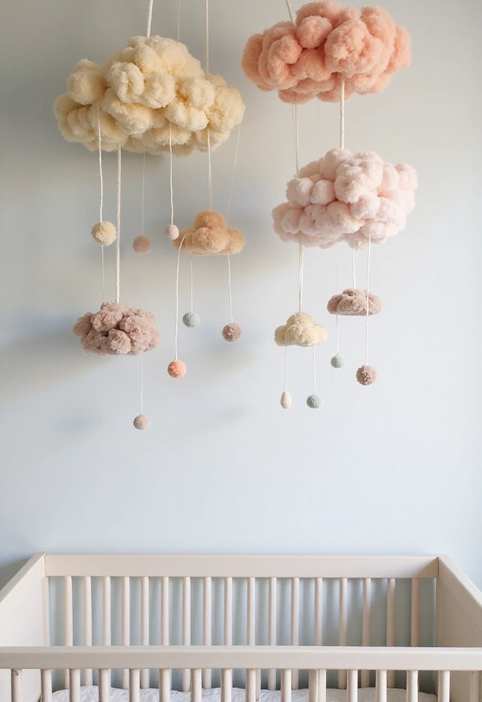 28 Pink and White Nursery Inspirations That Look Classic - 27. Unique Ceiling Decor