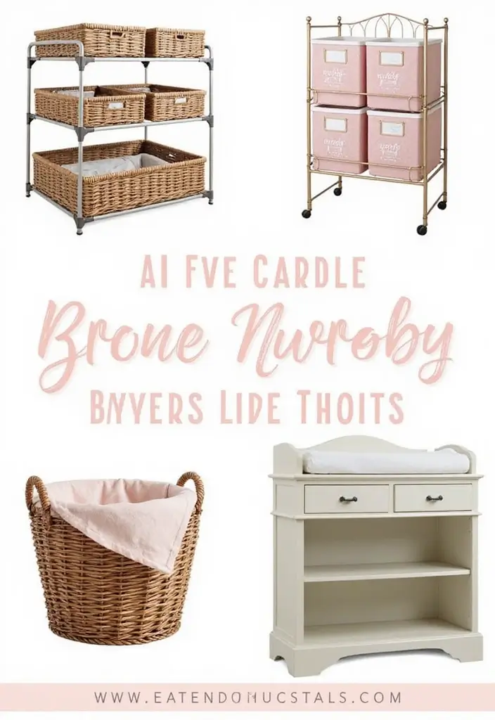 28 Pink and White Nursery Inspirations That Look Classic - 8. Functional Storage Solutions
