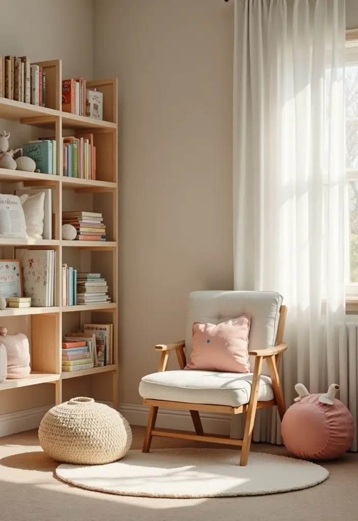 28 Rustic Nursery Designs That Feel Warm and Homey 13 28 Rustic Nursery Designs That Feel Warm and Homey - 13. Cozy Reading Nook