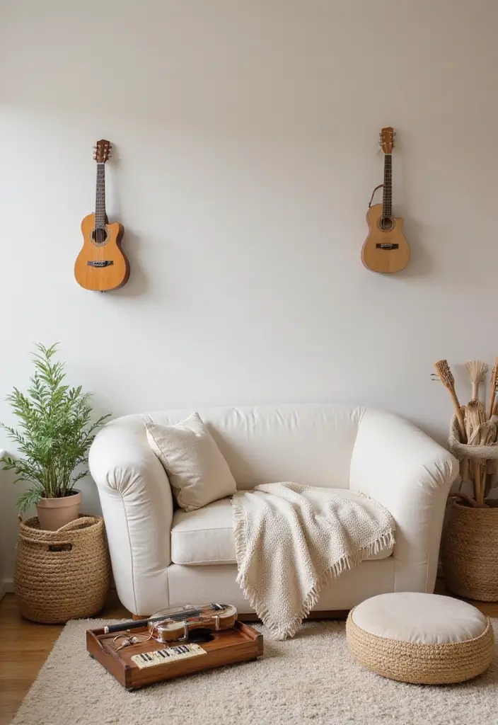 28 Twins Nursery Ideas That Balance Style and Function 25 28 Twins Nursery Ideas That Balance Style and Function - 25. Gentle Music Corner