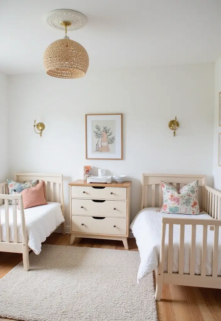 28 Twins Nursery Ideas That Balance Style and Function 3 28 Twins Nursery Ideas That Balance Style and Function - 3. Shared Nursery Layouts