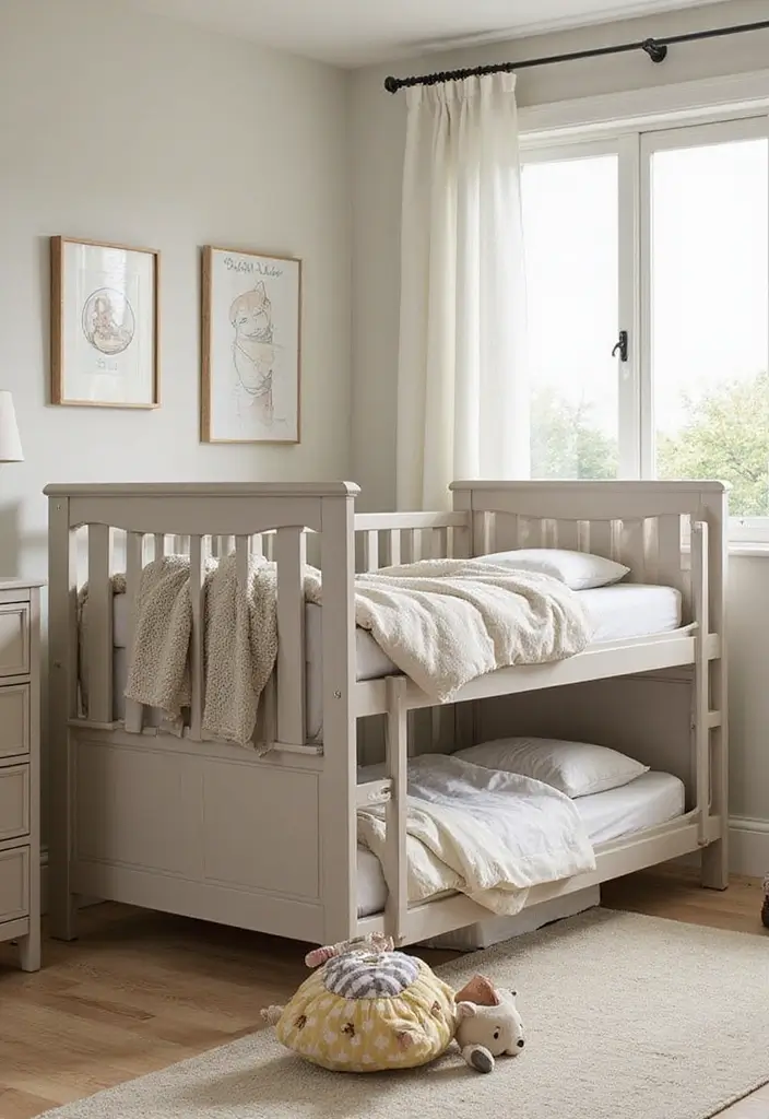 28 Twins Nursery Ideas That Balance Style and Function 6 28 Twins Nursery Ideas That Balance Style and Function - 6. Adjustable Crib Height