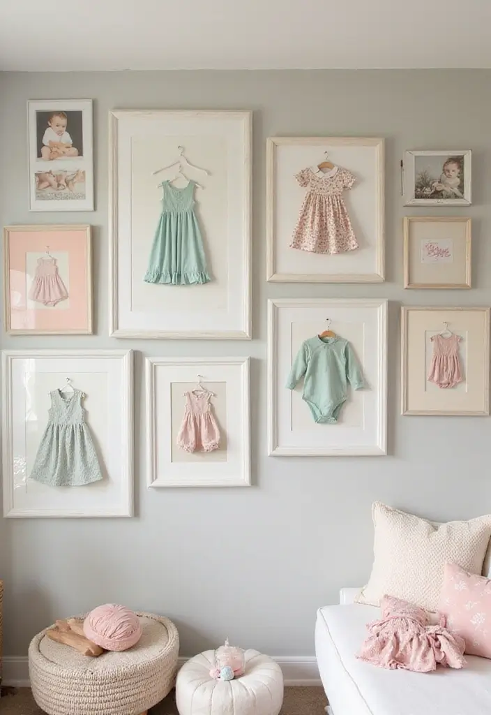 28 Vintage Nursery Decor Inspirations Full of Charm 12 28 Vintage Nursery Decor Inspirations Full of Charm - 12. Classic Baby Clothing Display