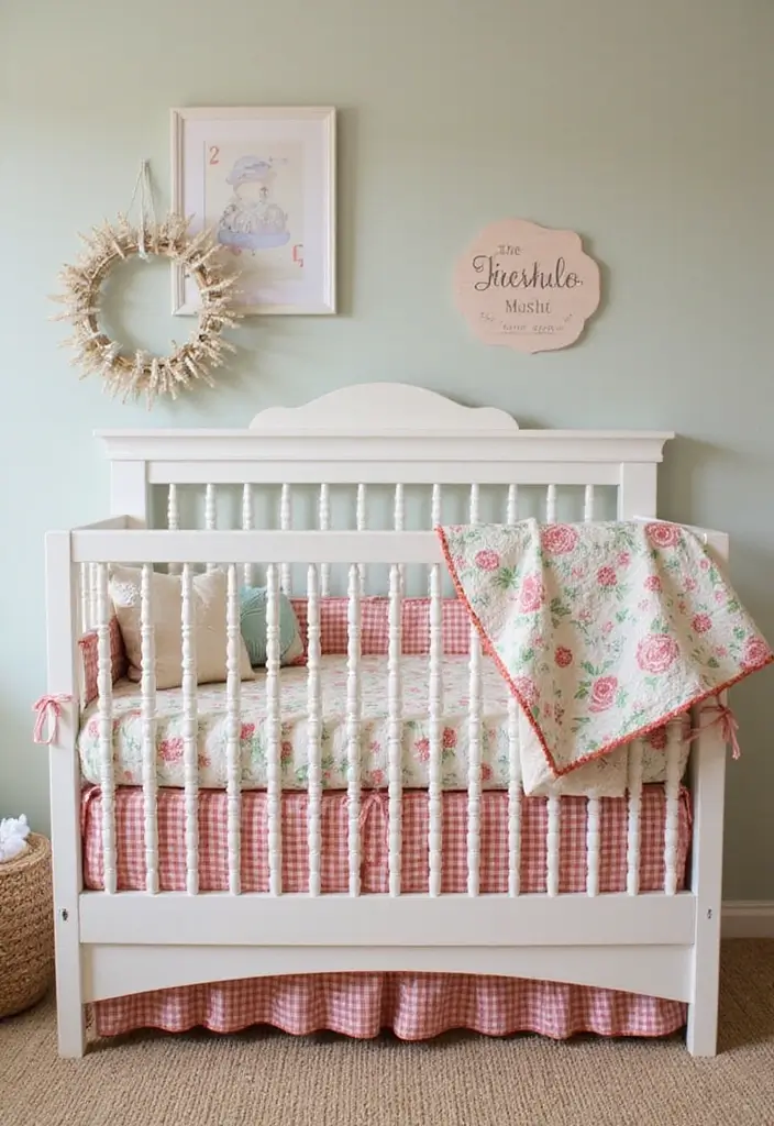 28 Vintage Nursery Decor Inspirations Full of Charm 14 28 Vintage Nursery Decor Inspirations Full of Charm - 14. Retro-Themed Bedding