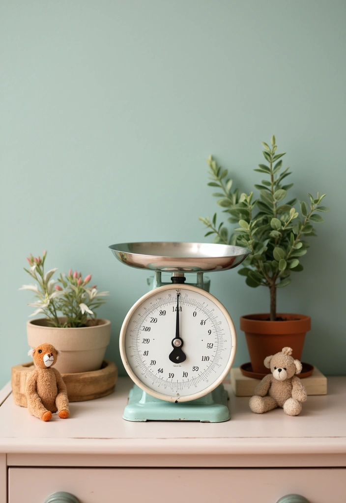 28 Vintage Nursery Decor Inspirations Full of Charm 17 28 Vintage Nursery Decor Inspirations Full of Charm - 17. Vintage Baby Scale