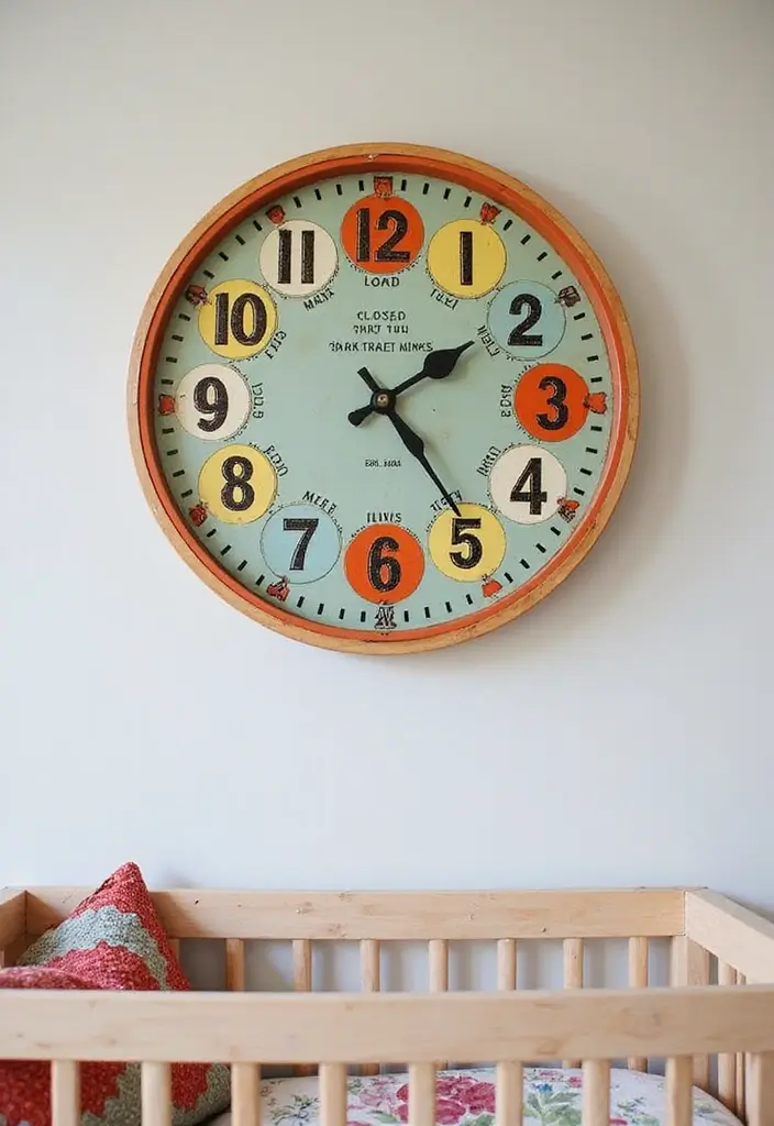 28 Vintage Nursery Decor Inspirations Full of Charm 19 28 Vintage Nursery Decor Inspirations Full of Charm - 19. Nostalgic Wall Clocks