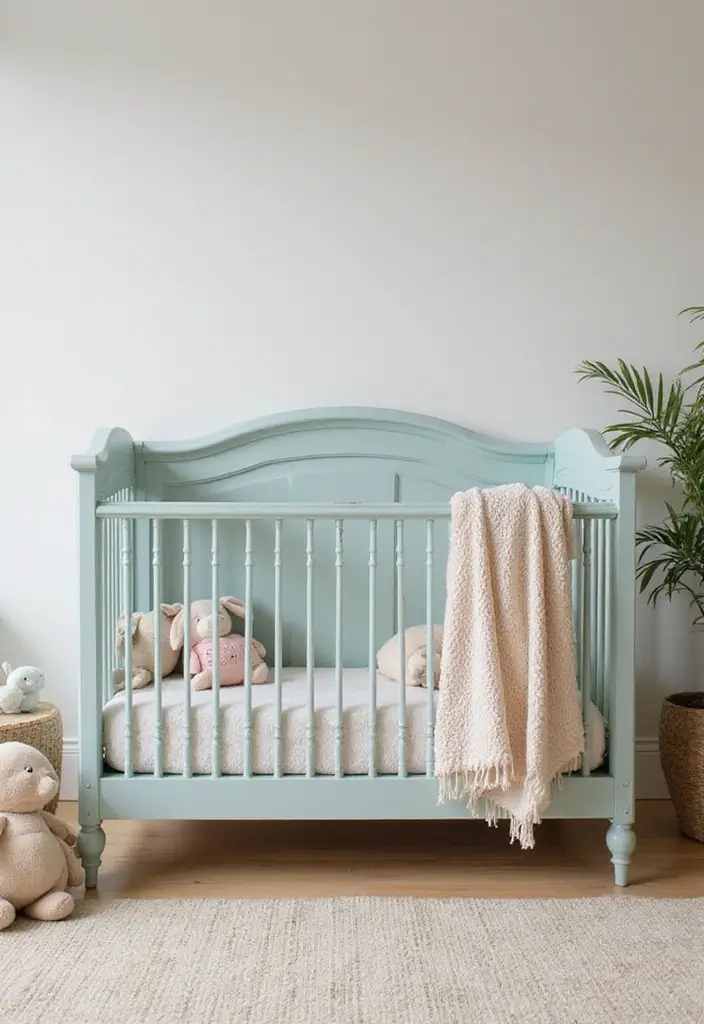 29 Cheap Nursery Ideas That Still Look Expensive - 1. Vintage Crib Makeover