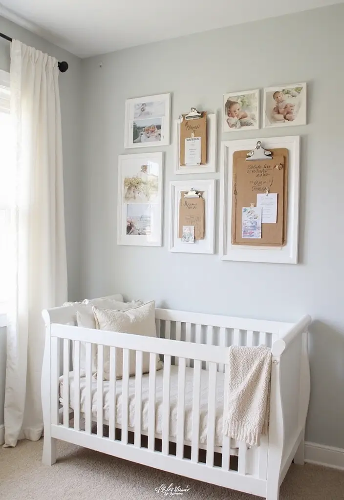 29 Cheap Nursery Ideas That Still Look Expensive - 18. Creative Display of Baby Memories