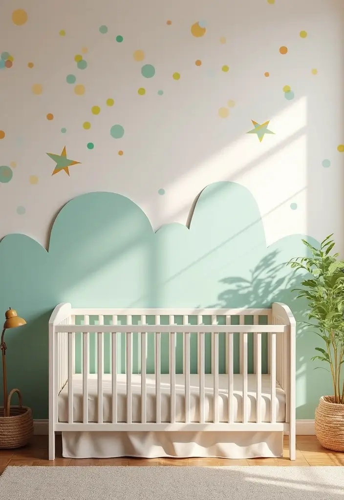 29 Cheap Nursery Ideas That Still Look Expensive - 22. Artistic Accent Walls