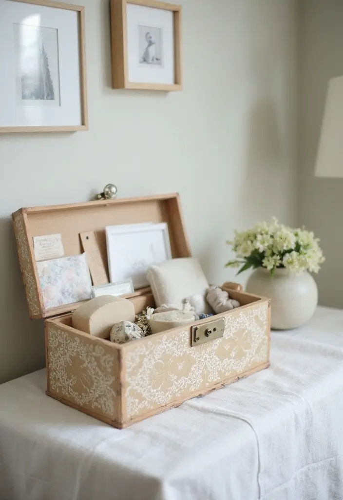 29 Cheap Nursery Ideas That Still Look Expensive - 26. Memory Keepsake Box