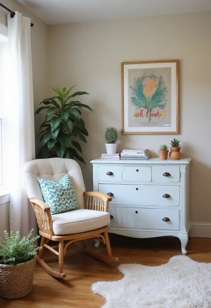 29 Cheap Nursery Ideas That Still Look Expensive - 3. Thrifted Furniture Finds