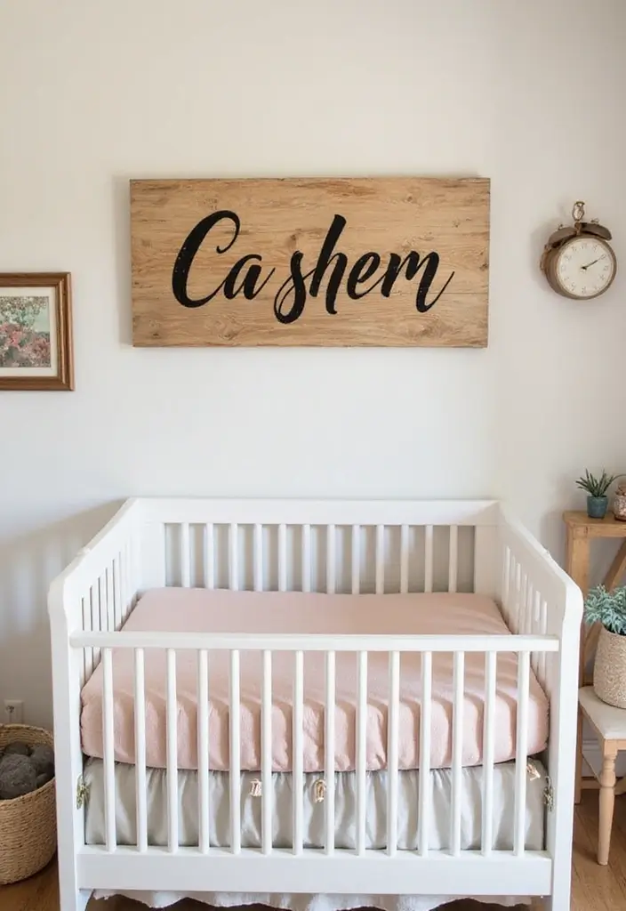 29 Cheap Nursery Ideas That Still Look Expensive - 7. Custom Name Sign