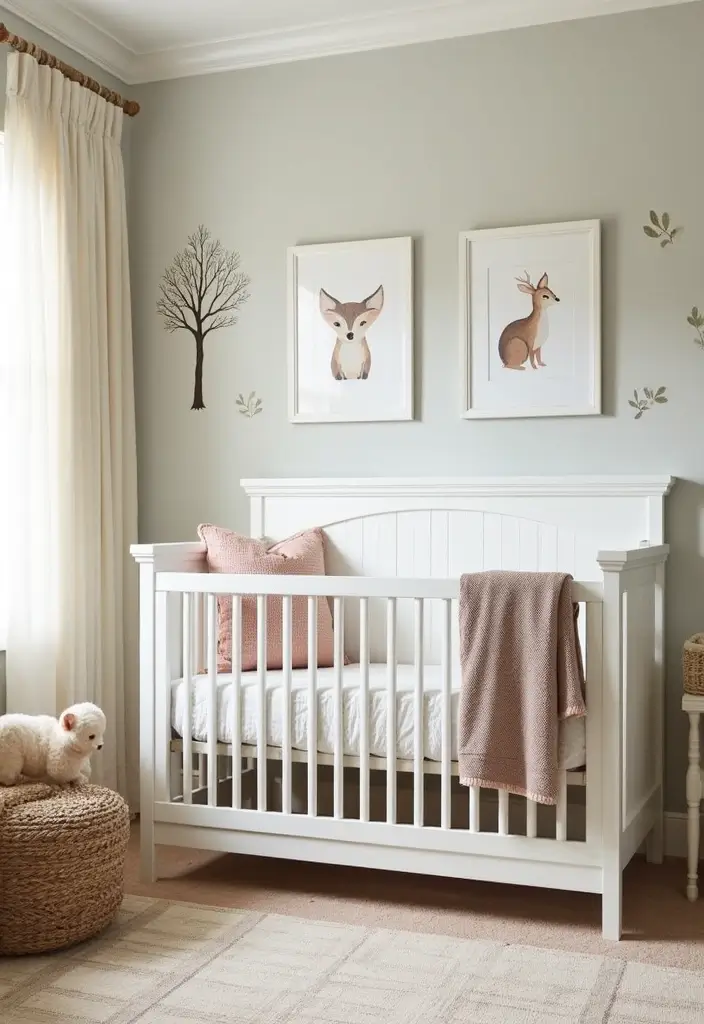 29 Farmhouse Nursery Ideas That Look Cozy and Inviting 27 29 Farmhouse Nursery Ideas That Look Cozy and Inviting - 27. Nature-Themed Decor