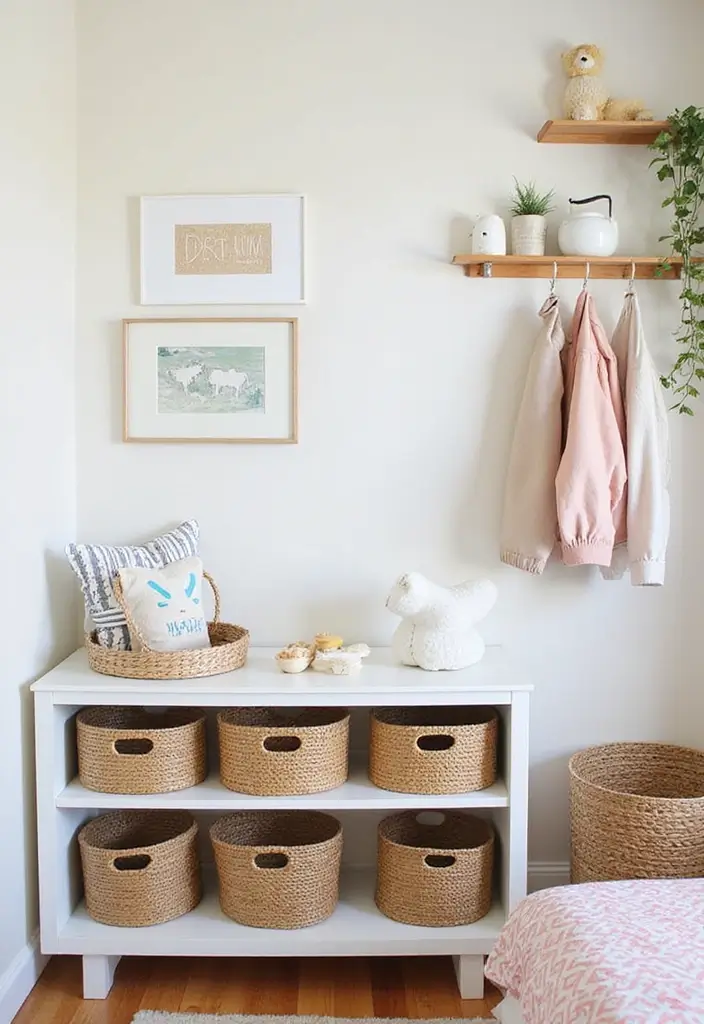 29 Green Nursery Designs That Feel Fresh and Calming 20 29 Green Nursery Designs That Feel Fresh and Calming - 20. Functional Storage Solutions