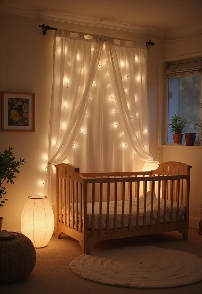 29 Green Nursery Designs That Feel Fresh and Calming 25 29 Green Nursery Designs That Feel Fresh and Calming - 25. Gentle Glow with Lighting