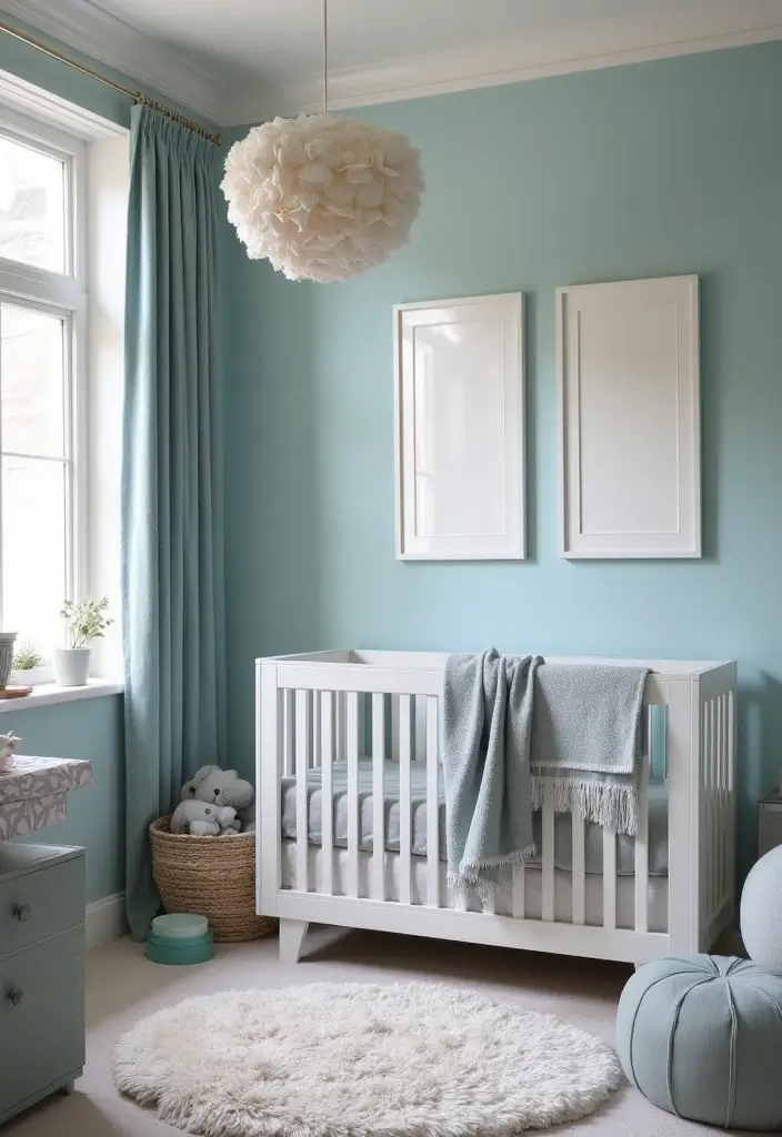 29 Grey Nursery Inspirations That Look Modern and Calm 16 29 Grey Nursery Inspirations That Look Modern and Calm - 16. Grey and Soft Blue Combination