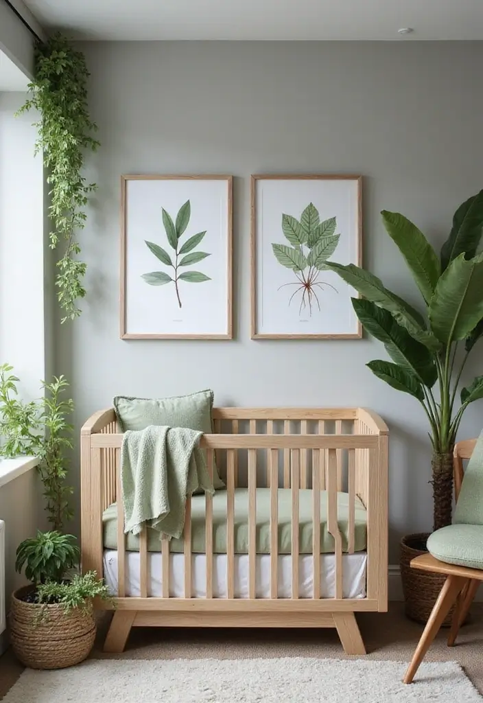29 Grey Nursery Inspirations That Look Modern and Calm 7 29 Grey Nursery Inspirations That Look Modern and Calm - 7. Grey and Green Nature Theme