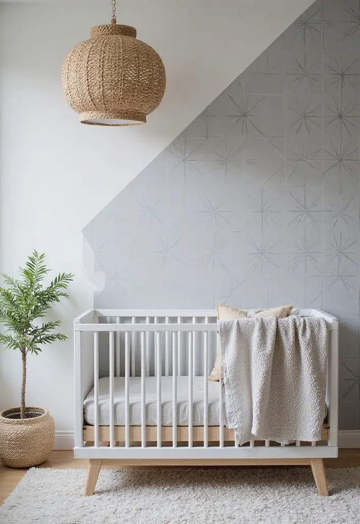 29 Grey Nursery Inspirations That Look Modern and Calm 9 29 Grey Nursery Inspirations That Look Modern and Calm - 9. Geometric Grey Patterns