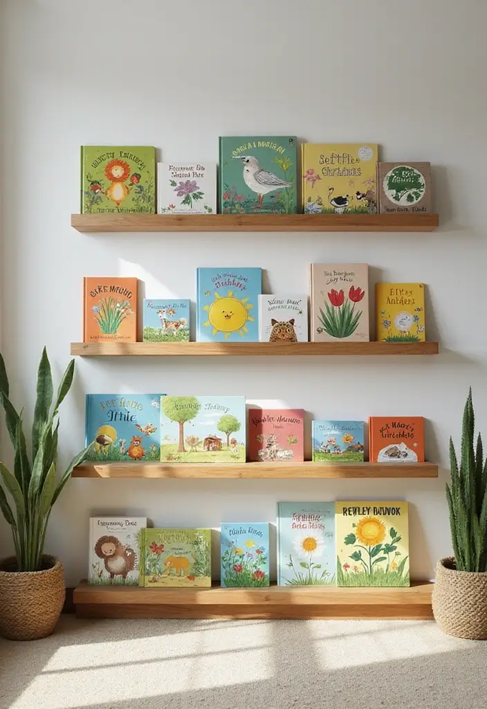 29 Nature Themed Nursery Ideas That Feel Peaceful 15 29 Nature Themed Nursery Ideas That Feel Peaceful - 15. Nature-Themed Bookshelf