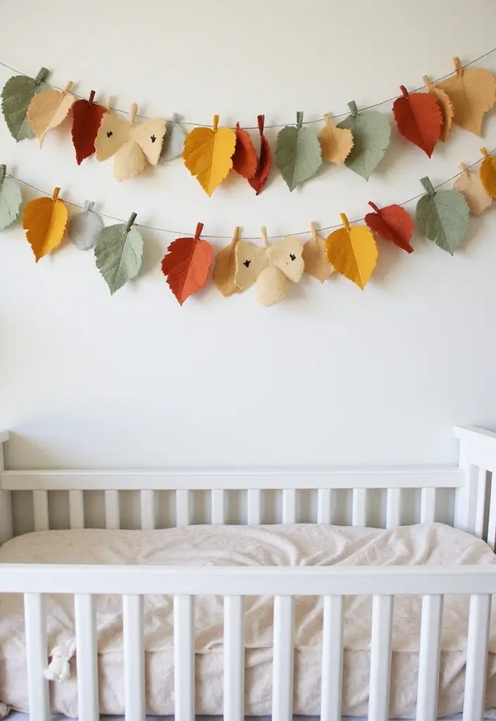 29 Nature Themed Nursery Ideas That Feel Peaceful 22 29 Nature Themed Nursery Ideas That Feel Peaceful - 22. Nature-Inspired Garland