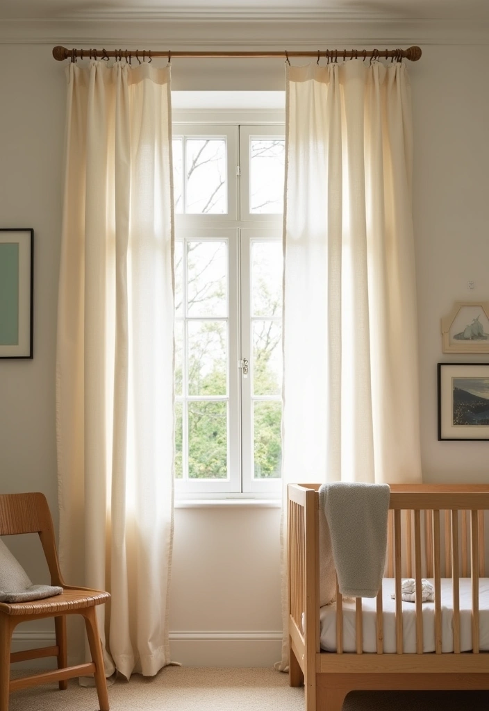 29 Nature Themed Nursery Ideas That Feel Peaceful 23 29 Nature Themed Nursery Ideas That Feel Peaceful - 23. Natural Window Treatments