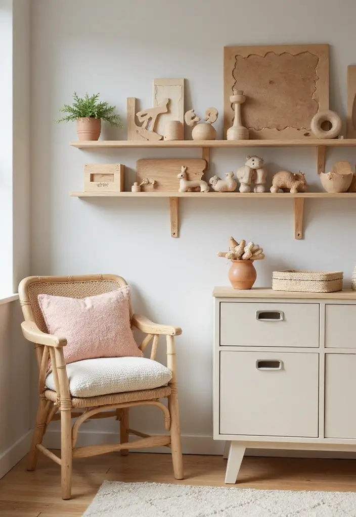 29 Nature Themed Nursery Ideas That Feel Peaceful 28 29 Nature Themed Nursery Ideas That Feel Peaceful - 28. Natural Wood Toys