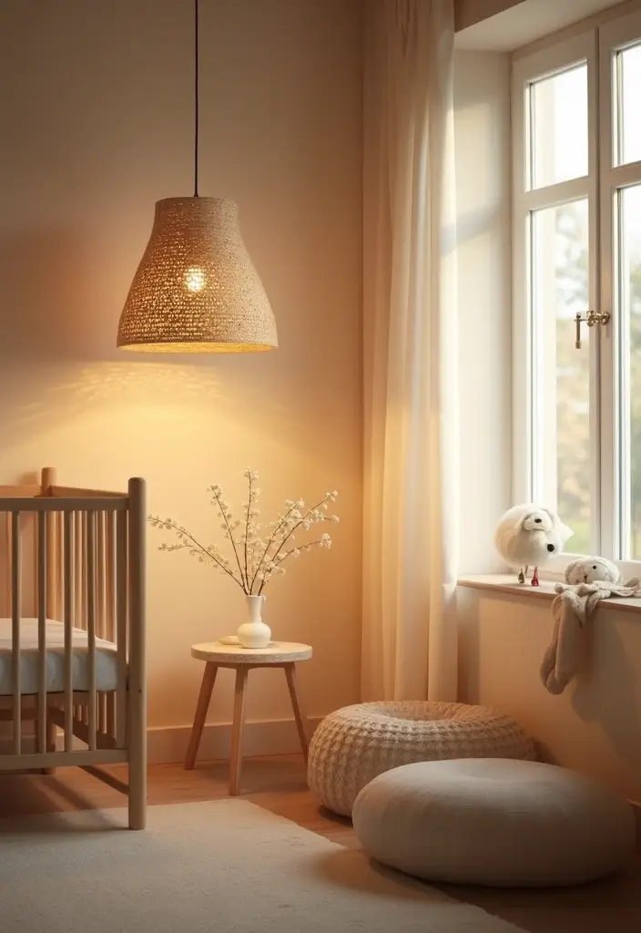29 Nature Themed Nursery Ideas That Feel Peaceful 9 29 Nature Themed Nursery Ideas That Feel Peaceful - 9. Soft Lighting Fixtures