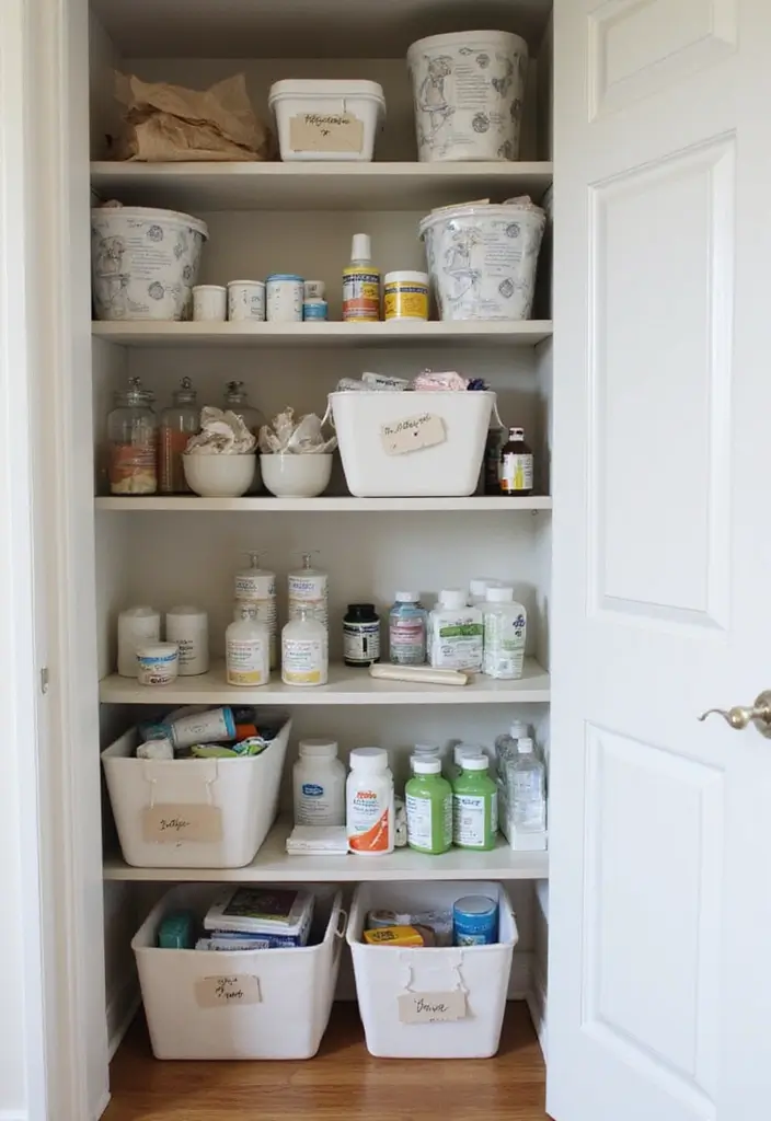 29 Nursery Closet Storage Hacks That Keep Everything Organized 20 29 Nursery Closet Storage Hacks That Keep Everything Organized - 20. Create a First Aid Station