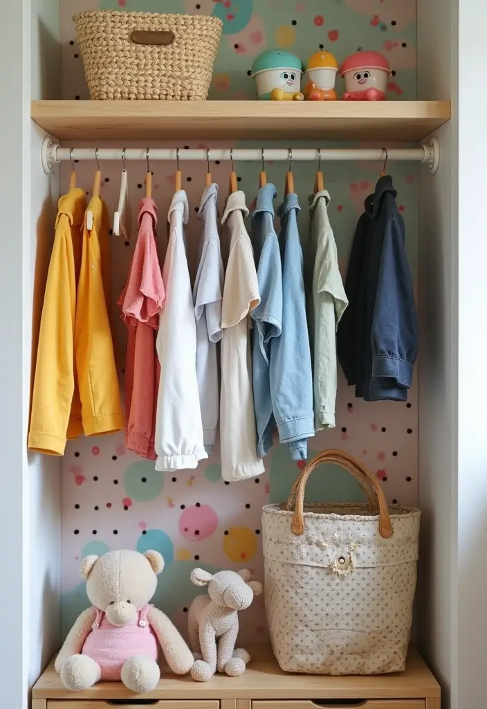29 Nursery Closet Storage Hacks That Keep Everything Organized 22 29 Nursery Closet Storage Hacks That Keep Everything Organized - 22. Use a Pegboard for Versatile Storage