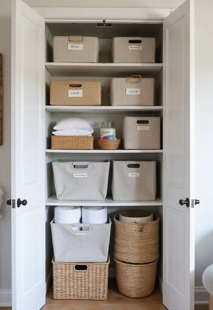 29 Nursery Closet Storage Hacks That Keep Everything Organized 4 29 Nursery Closet Storage Hacks That Keep Everything Organized - 4. Stackable Storage Bins to Maximize Space